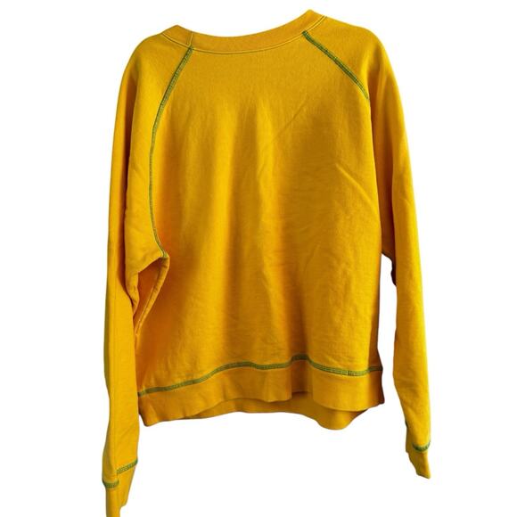 Made Some Souvenirs Yellow Relaxed Fit Crewneck Sweatshirt Women’s Large USA - Picture 2 of 8